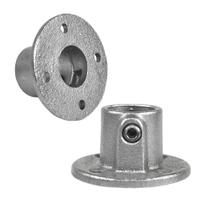 Doos Ronde voetplaat met doorloop-C / 33,7 mm (50 stuks)